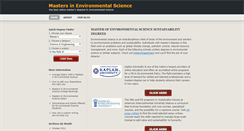 Desktop Screenshot of mastersinenvironmentalscience.org